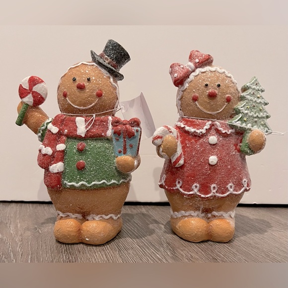 Hobby Lobby Other - Adorable Gingerbread Boy and Girl Figurine- Set of 2- NWT